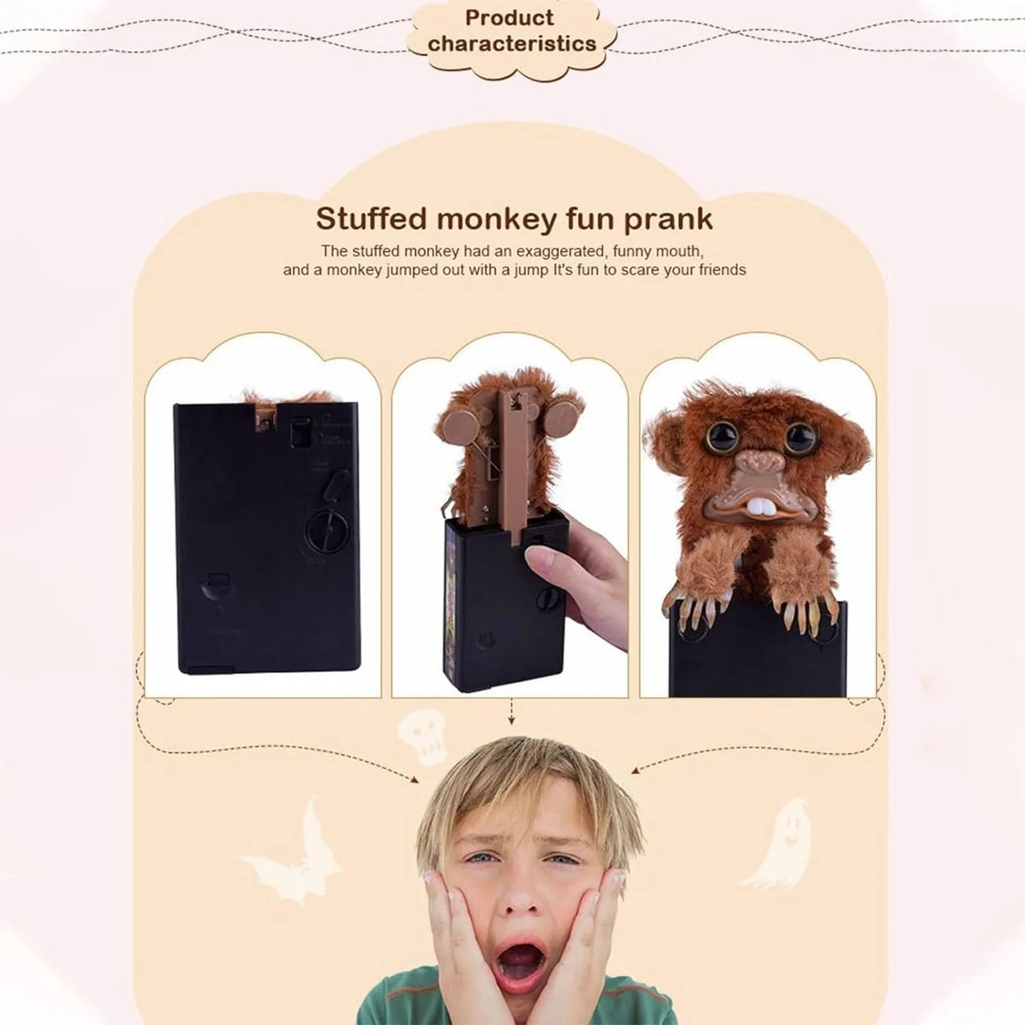 Pop-Up Prank Monkey Toy - Wholesalus