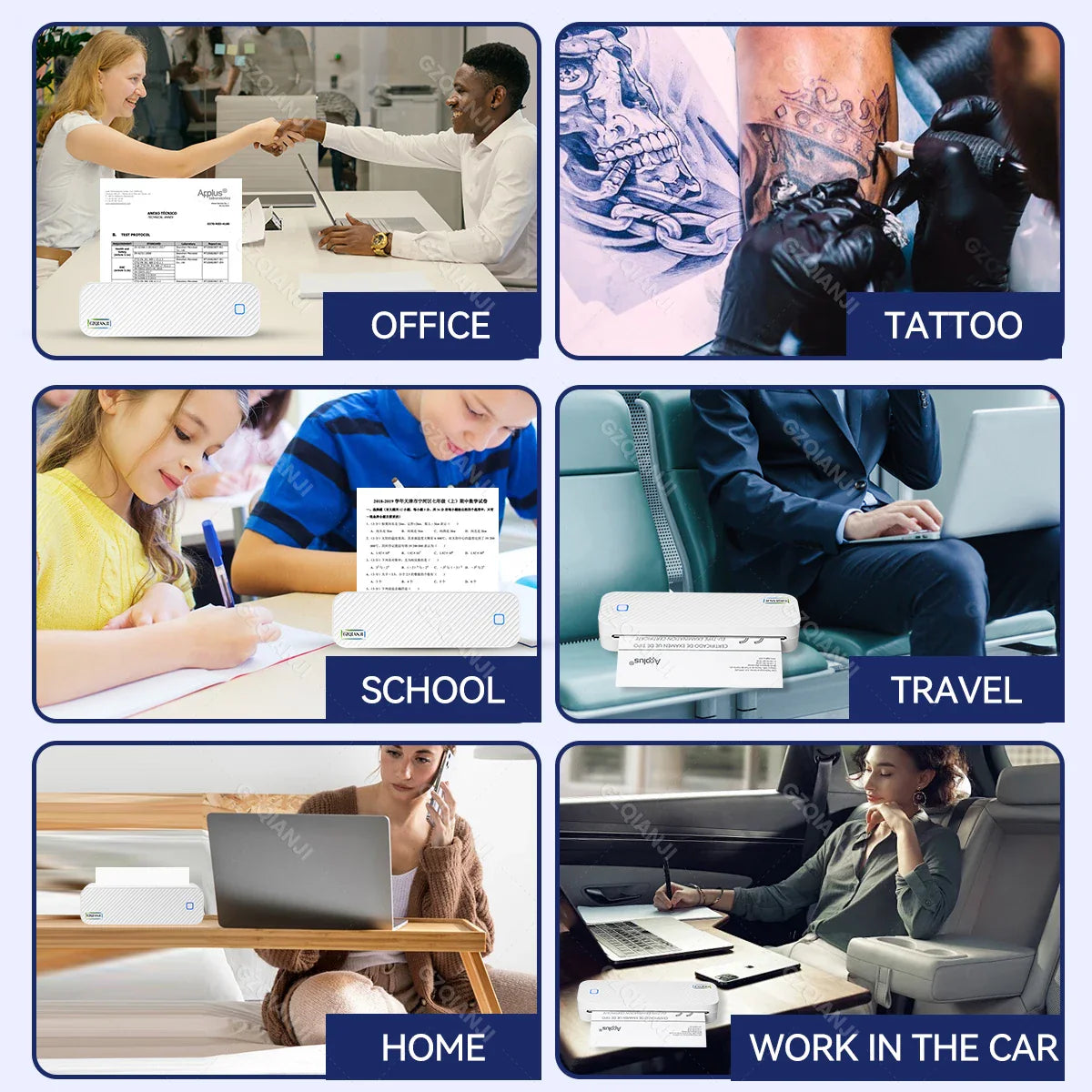 Portable Inkless Bluetooth A4 Thermal Printer - Wholesalus
