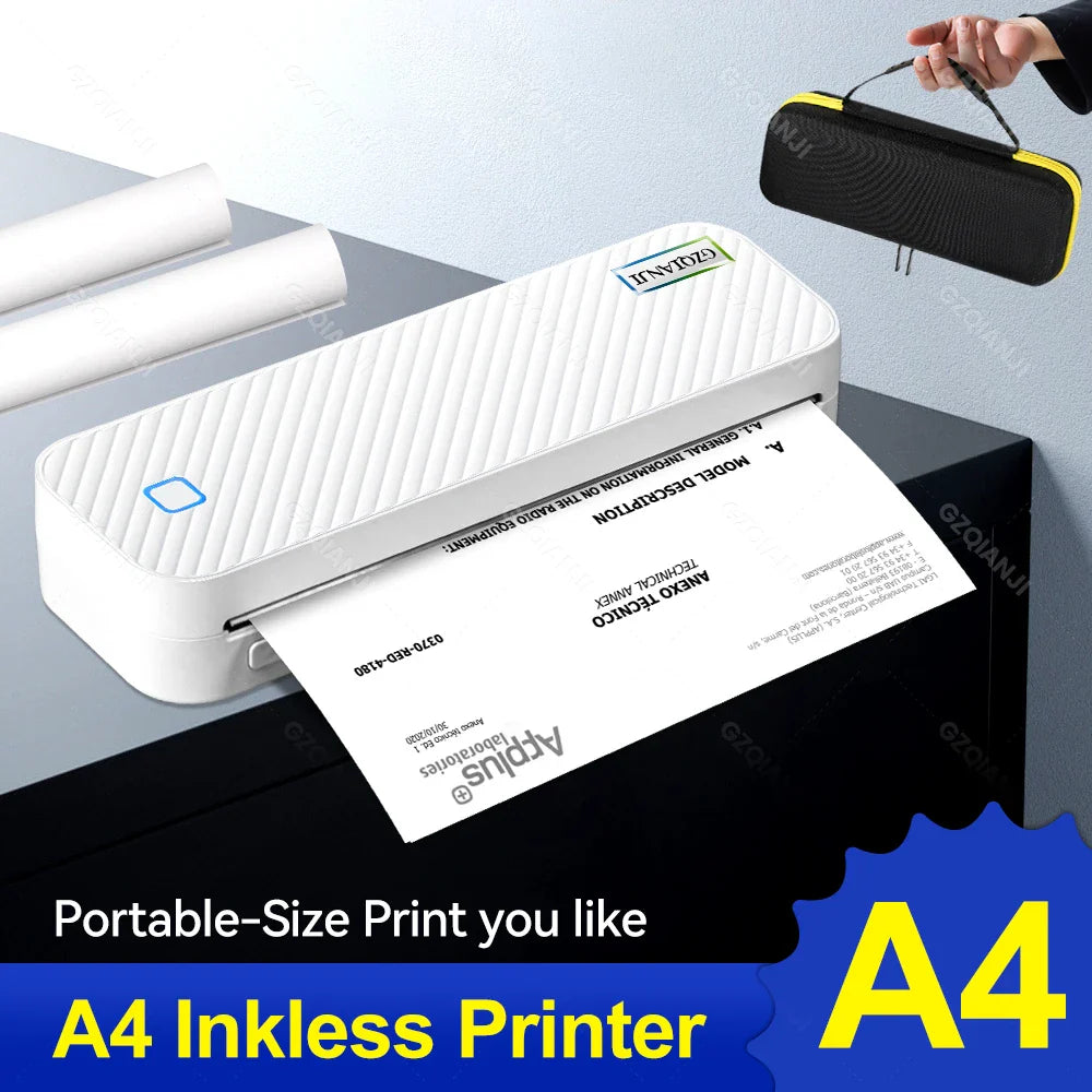 Portable Inkless Bluetooth A4 Thermal Printer - Wholesalus