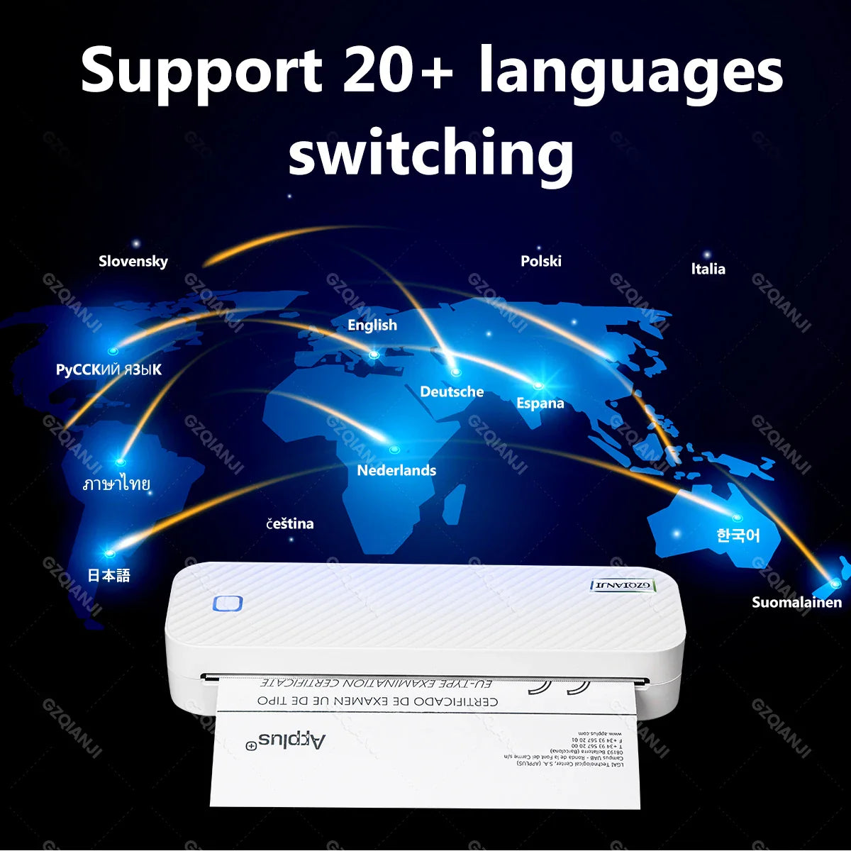 Portable Inkless Bluetooth A4 Thermal Printer - Wholesalus