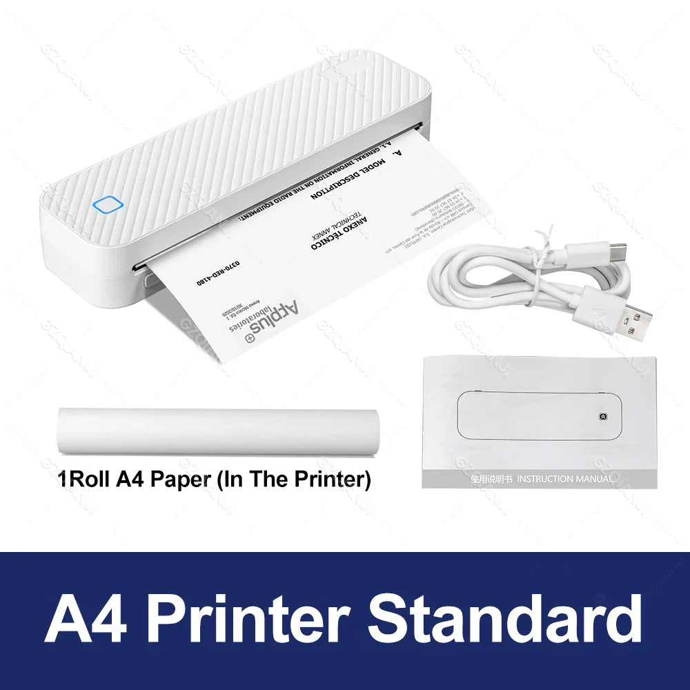 Portable Inkless Bluetooth A4 Thermal Printer - Wholesalus