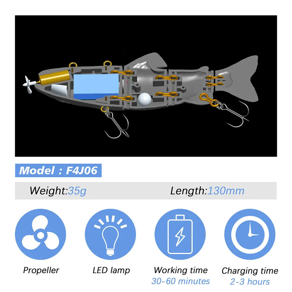 USB Rechargeable Robotic Fishing Lure - Wholesalus