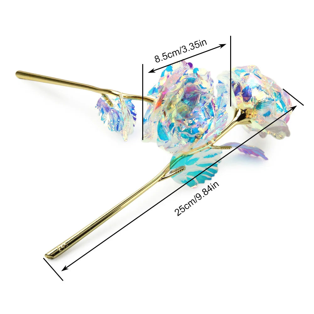 Golden Plated Artificial Luminous Roses - Wholesalus