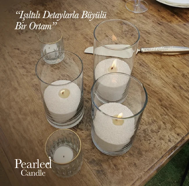 Non-Toxic Reusable Pearled Candle - Wholesalus
