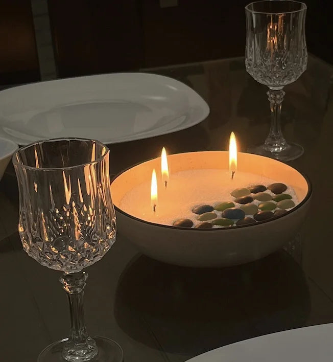Non-Toxic Reusable Pearled Candle - Wholesalus