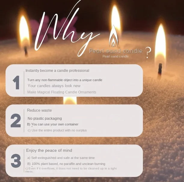 Non-Toxic Reusable Pearled Candle - Wholesalus