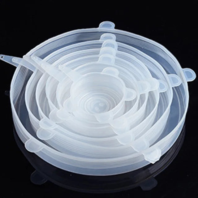 Elastic Silicone Lid Covers 6PCS - Wholesalus