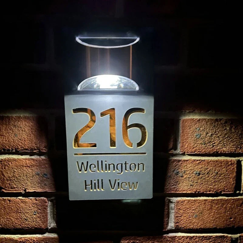 Solar House Address Sign Light - Wholesalus