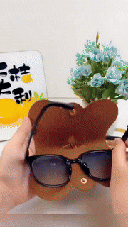 Hanging PU Leather Sunglasses Pouch - Wholesalus
