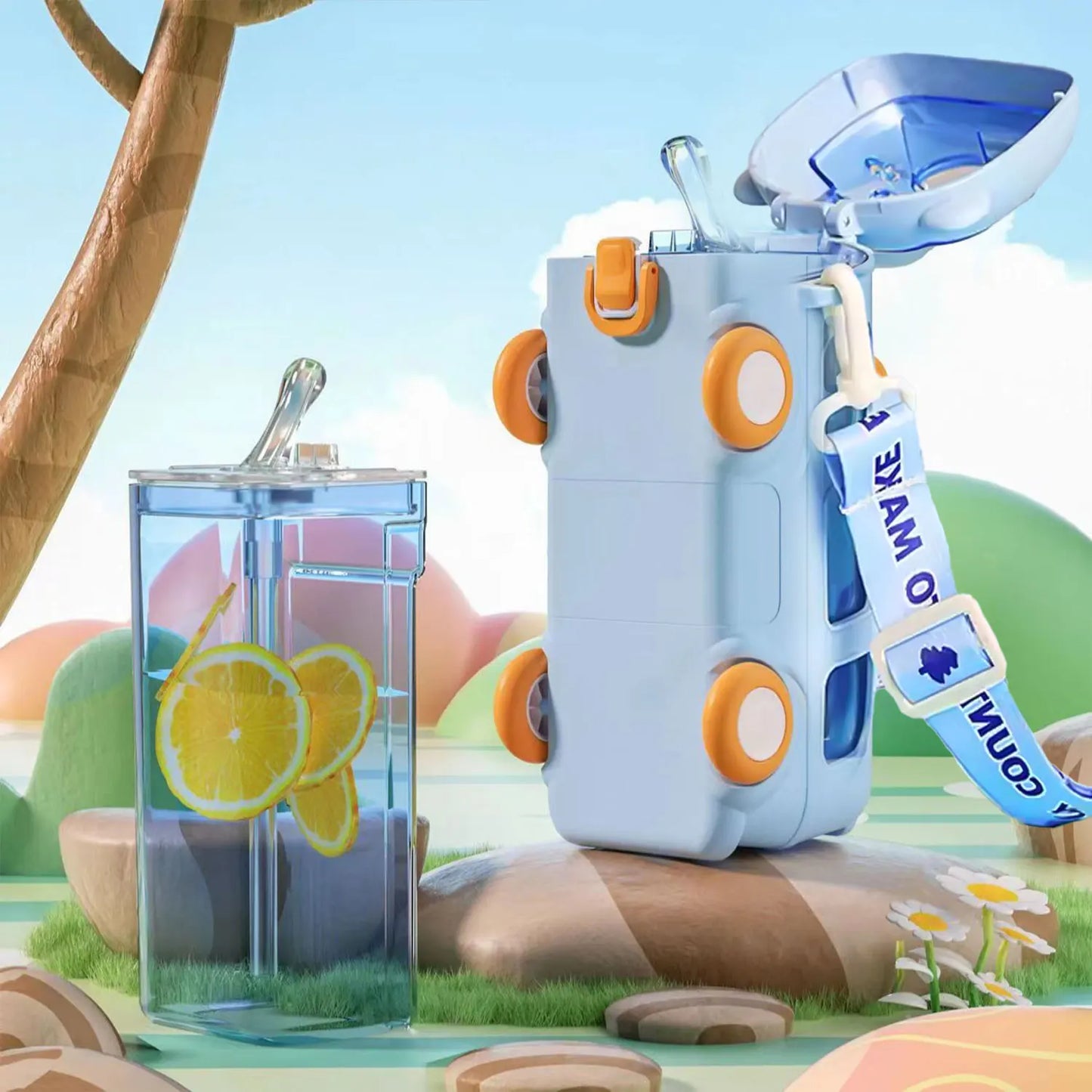 Portable Bus Shape Water Bottle - Wholesalus