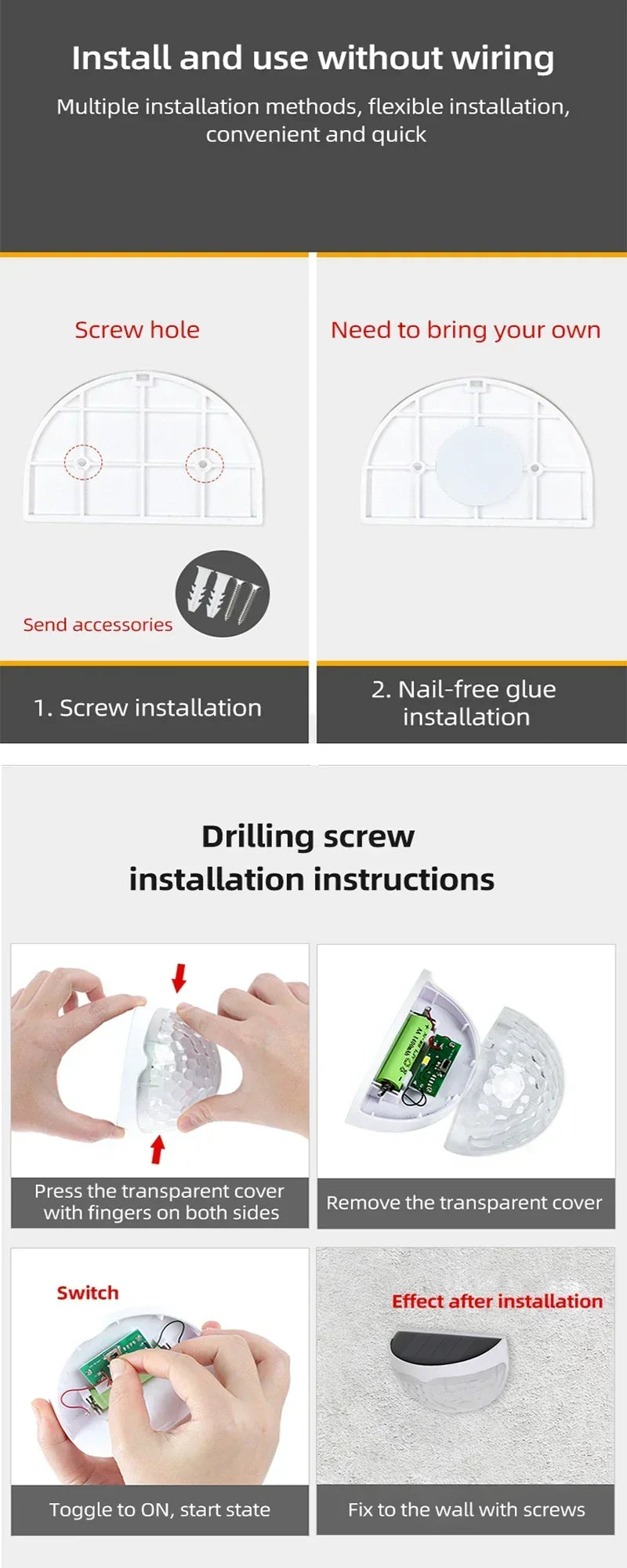 Solar Outdoor Wall Lamps - Wholesalus