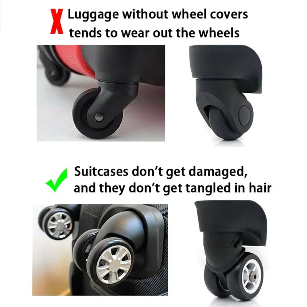 Trolley Suitcase Wheels Protection Cover 8PCS - Wholesalus