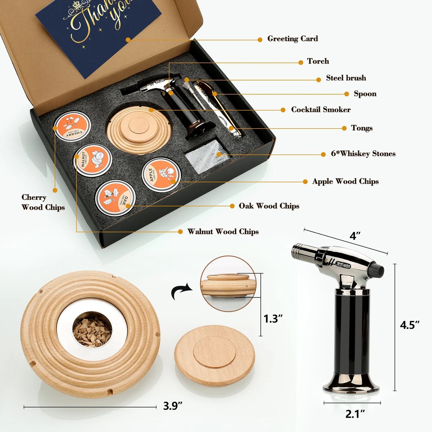 Cocktail Smoker Kit With Torch - Wholesalus