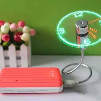 USB LED Fan Clock - Wholesalus
