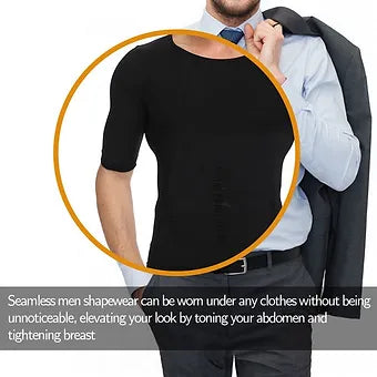 Men's Body Shaper Slimming T-Shirt - Wholesalus