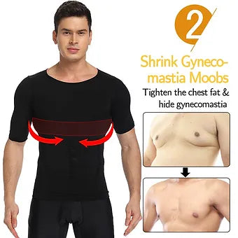 Men's Body Shaper Slimming T-Shirt - Wholesalus