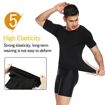 Men's Body Shaper Slimming T-Shirt - Wholesalus
