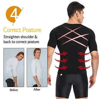 Men's Body Shaper Slimming T-Shirt - Wholesalus