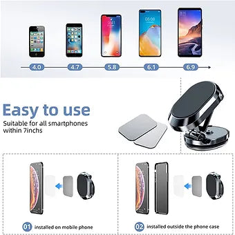 Foldable Magnetic Car Phone Holder