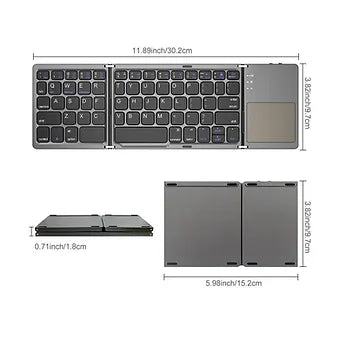 Foldable wireless bluetooth keyboard - Wholesalus