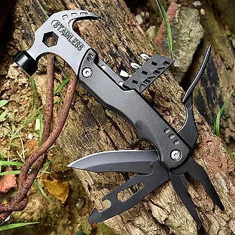 Multifunctional Pliers With Folding Nail Hammer - Wholesalus