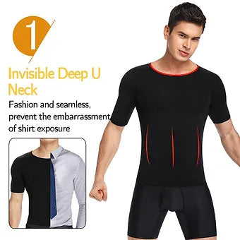 Men's Body Shaper Slimming T-Shirt - Wholesalus