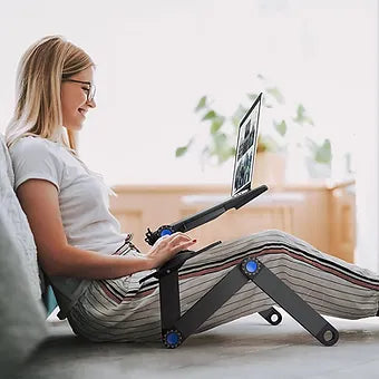 Adjustable Laptop Stand with Mouse Pad - Wholesalus