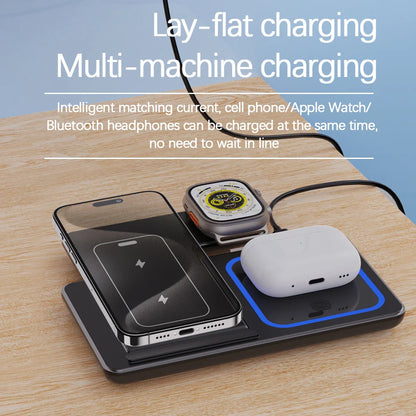 3 in 1 Foldable Wireless Charging Stand - Wholesalus