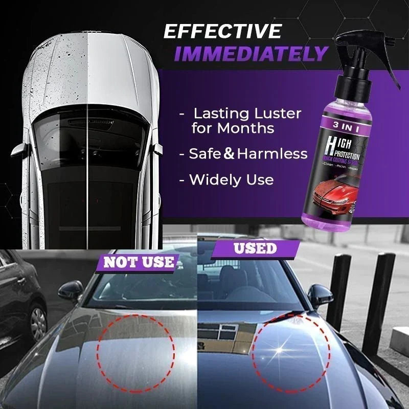 3 in 1 Quick Car Ceramic Coating Spray - Wholesalus