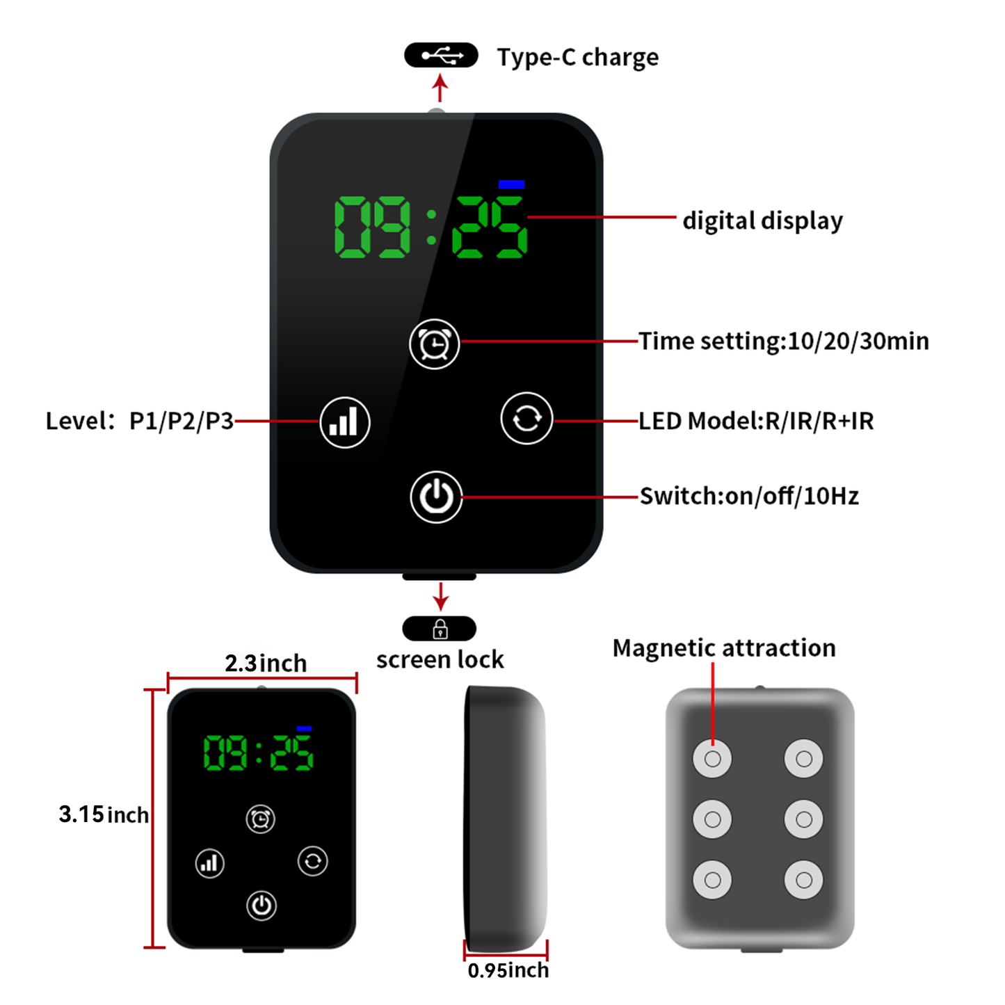 Megelin Red Light Therapy Knee Pad