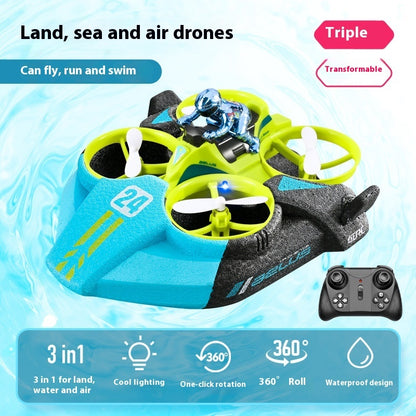 Remote Control Aircraft Children's Three-in-one Unmanned Helicopter - Wholesalus