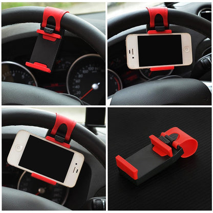 Car Steering Wheel Mount Mobile Holder - Wholesalus