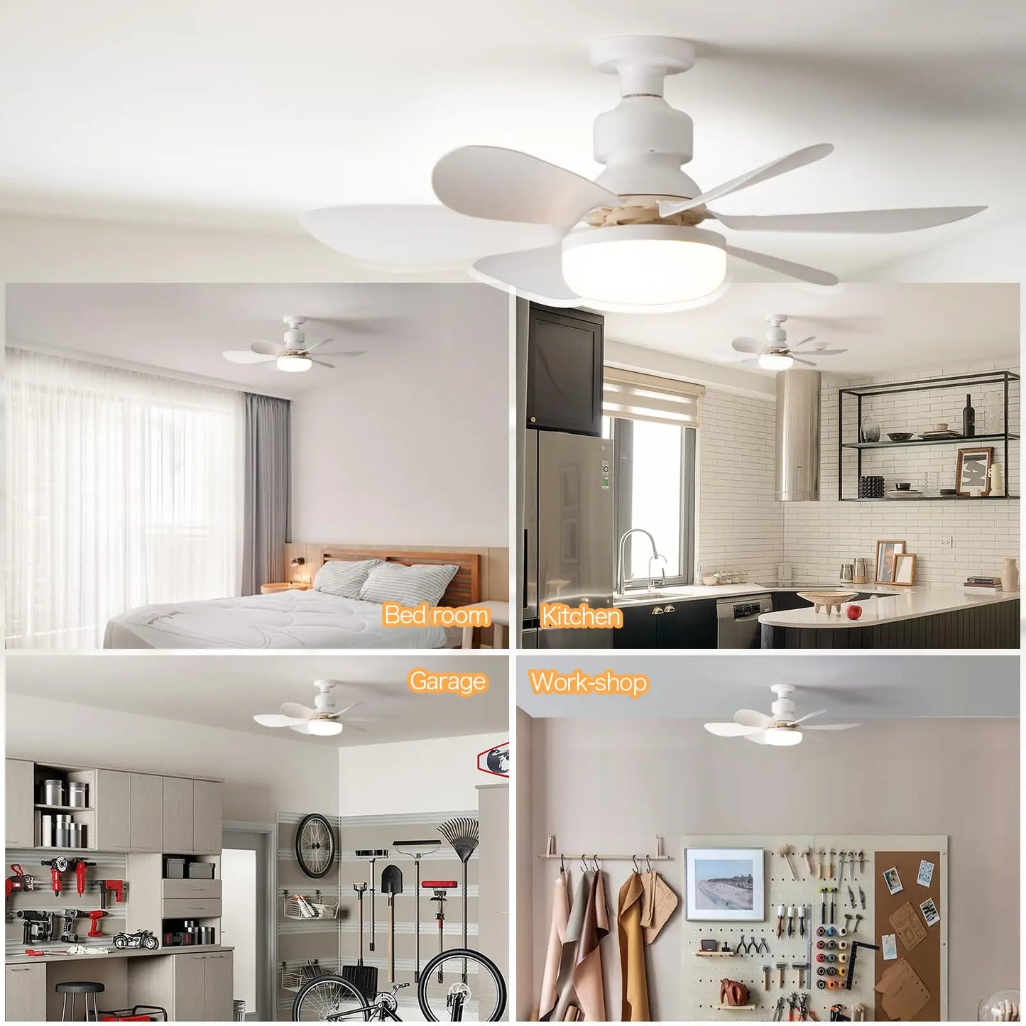 Socket Ceiling Fan with Light