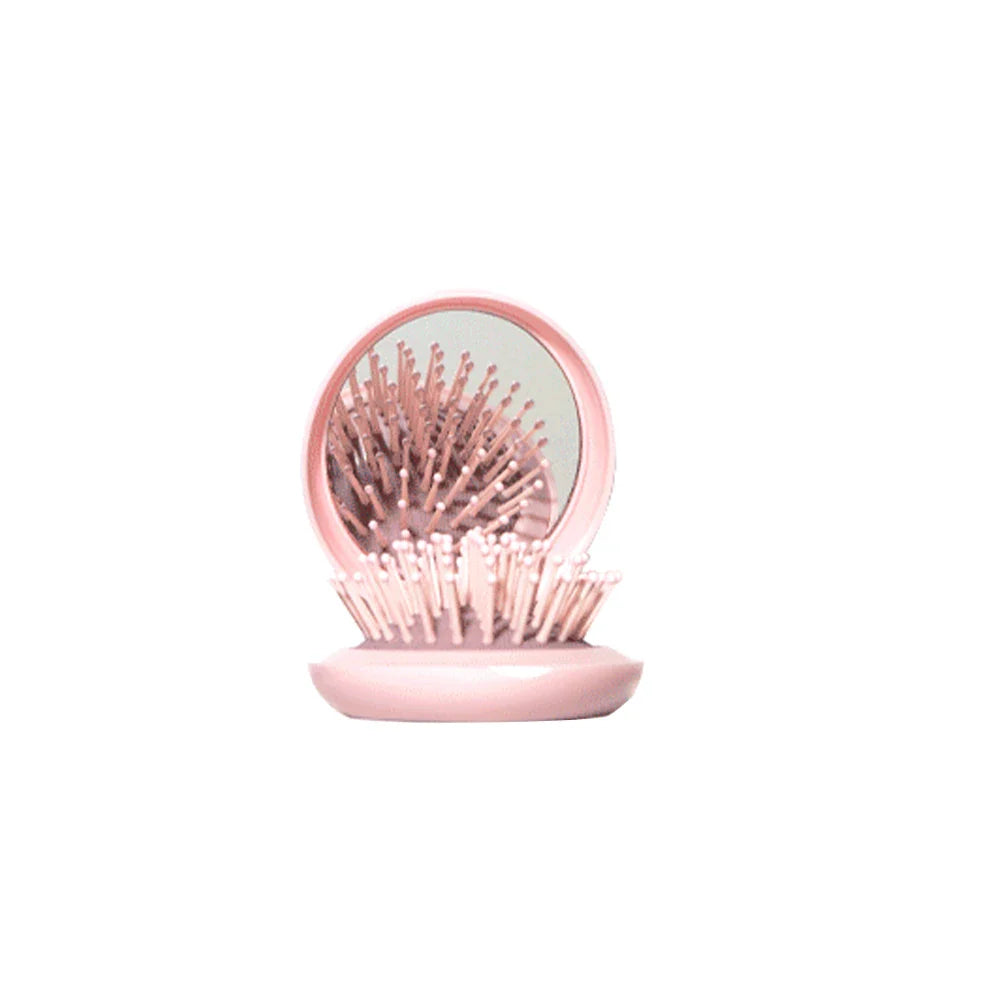 Foldable Mini Comb with Mirror