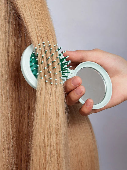 Foldable Mini Comb with Mirror - Wholesalus