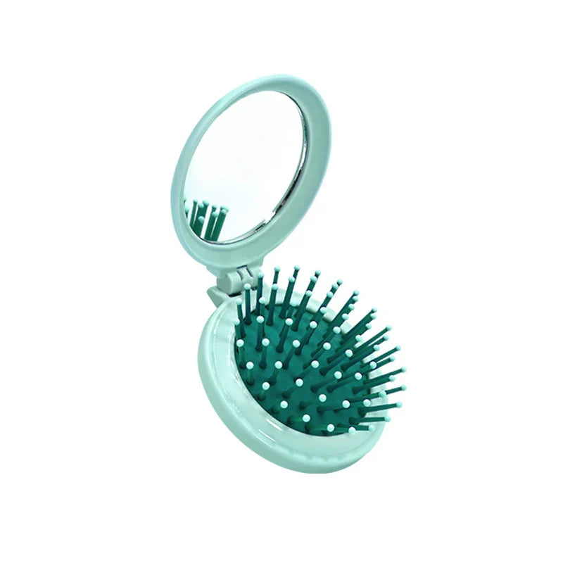 Foldable Mini Comb with Mirror