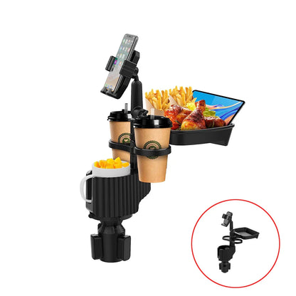 3 In 1 Adjustable Car Cup Tray with Phone Holder - Wholesalus