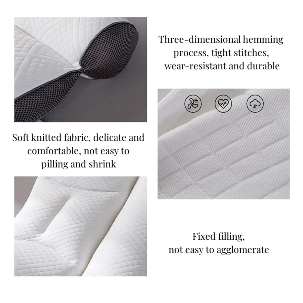 Anti-Traction Zoned Knitted Neck Support Pillow