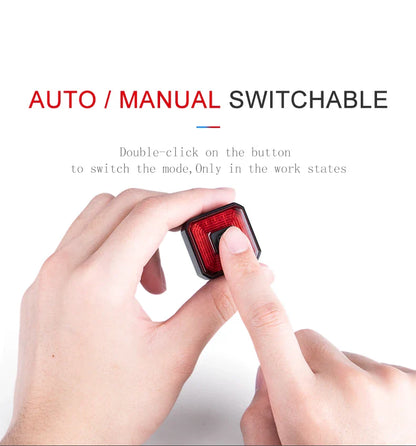 USB Smart Bicycle Brake Tail Light - Wholesalus
