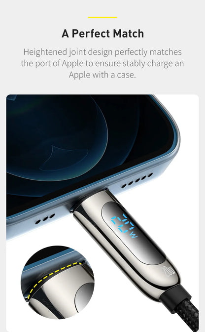 Digital Display Fast Charging Data Cable - Wholesalus