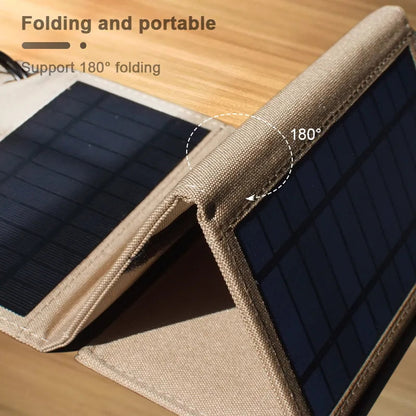 Portable Solar Panel USB Power Bank - Wholesalus