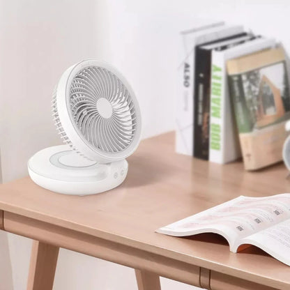 USB Rechargeable Fan with Lamp - Wholesalus