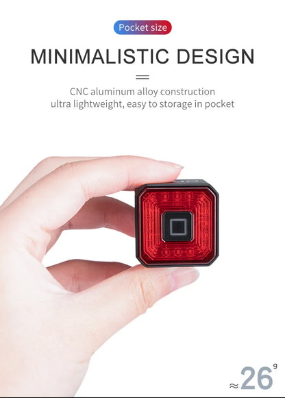 USB Smart Bicycle Brake Tail Light - Wholesalus
