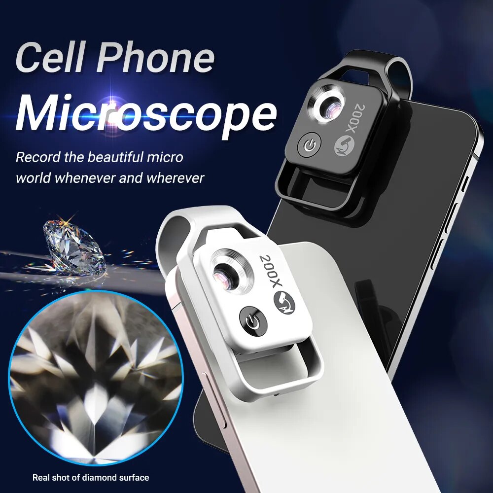 Portable Mobile LED Microscope Lens