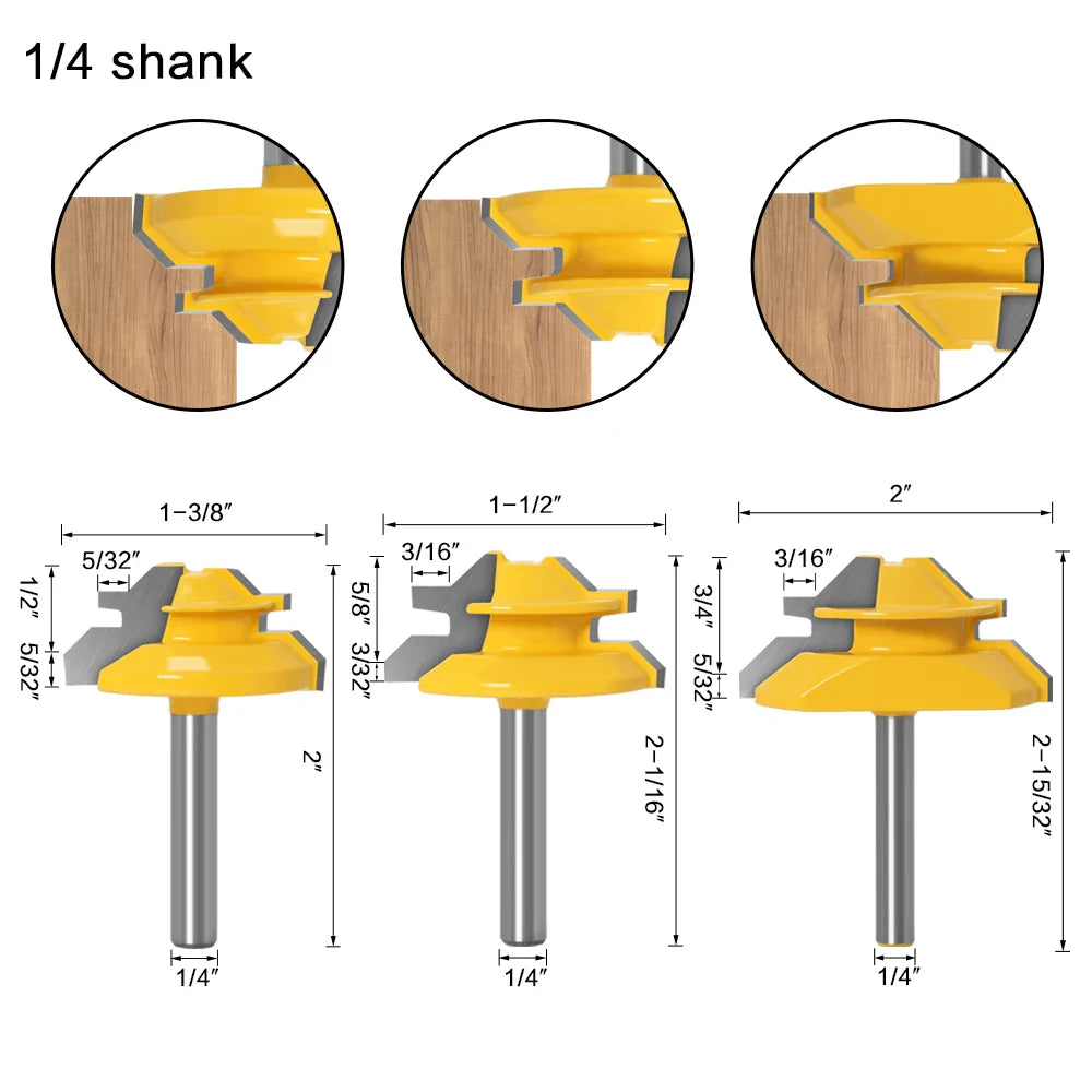 45 Degrees Woodworking Router Bit