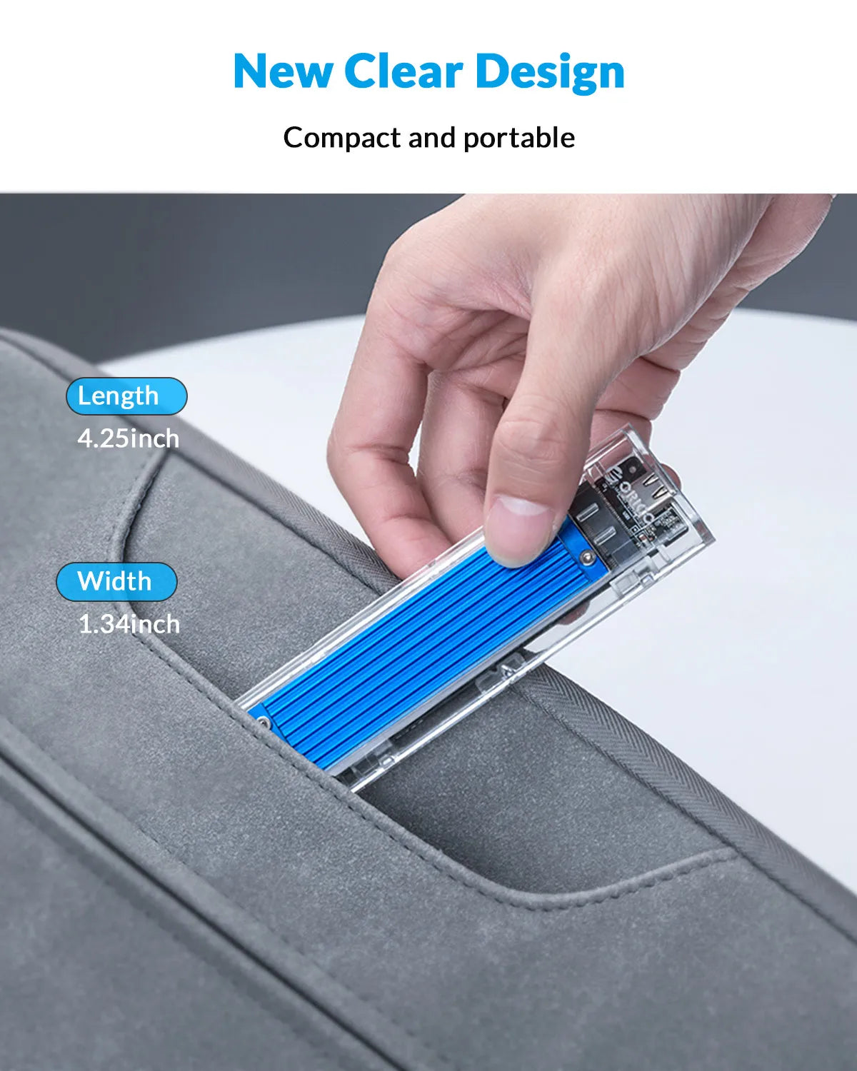 Transparent Hard Drive SSD Enclosure