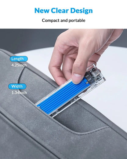 Transparent Hard Drive SSD Enclosure - Wholesalus