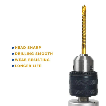 Titanium Coated Spiral Jagged Saw Drill Bit Set - Wholesalus