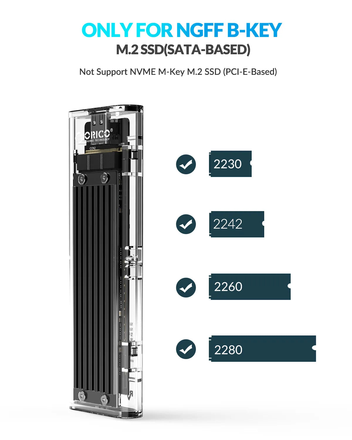 Transparent Hard Drive SSD Enclosure