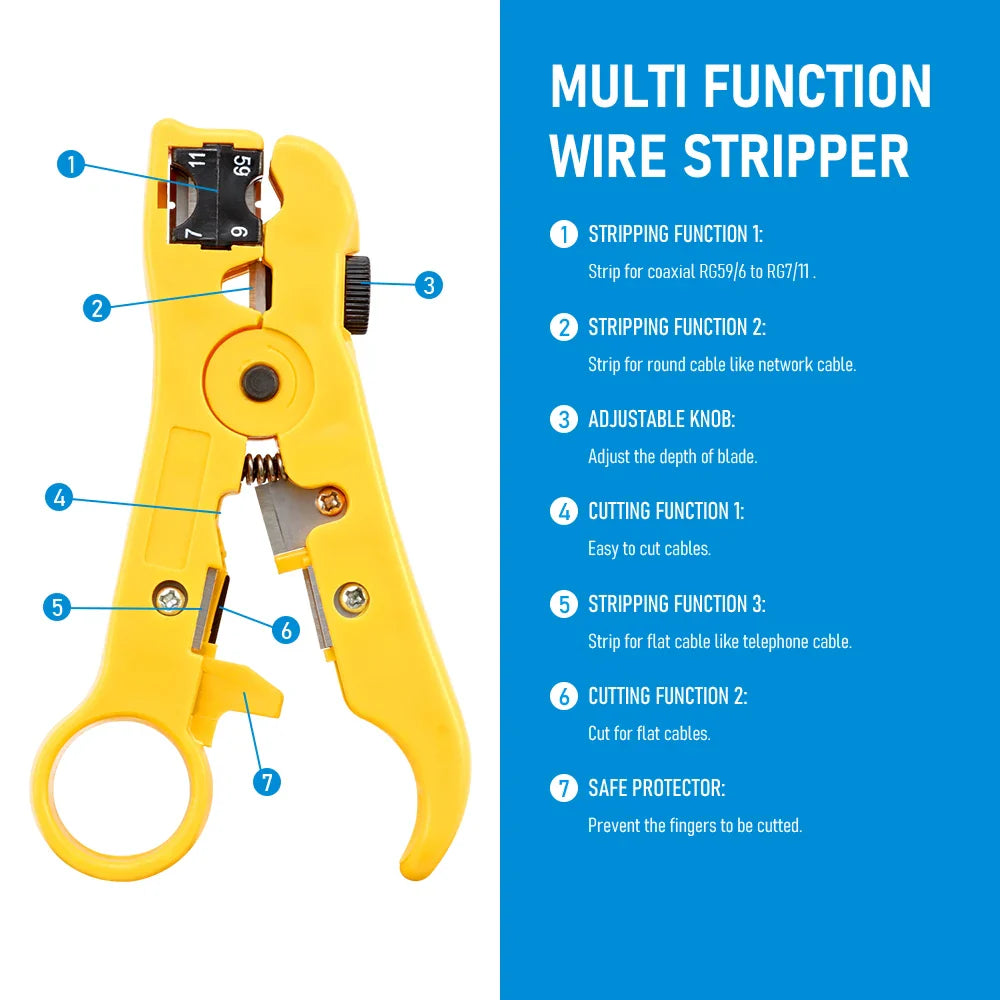 Multi-functional Wire Stripping Tool - Wholesalus